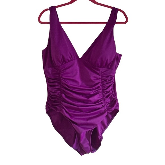 Miraclesuit Other - Miraclesuit Purple One Piece Swim Suit Size XL